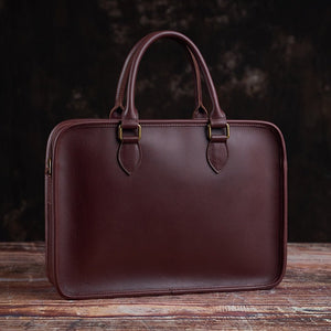 RODIO Soft minimal Genuine Leather Briefcase - Moxtile