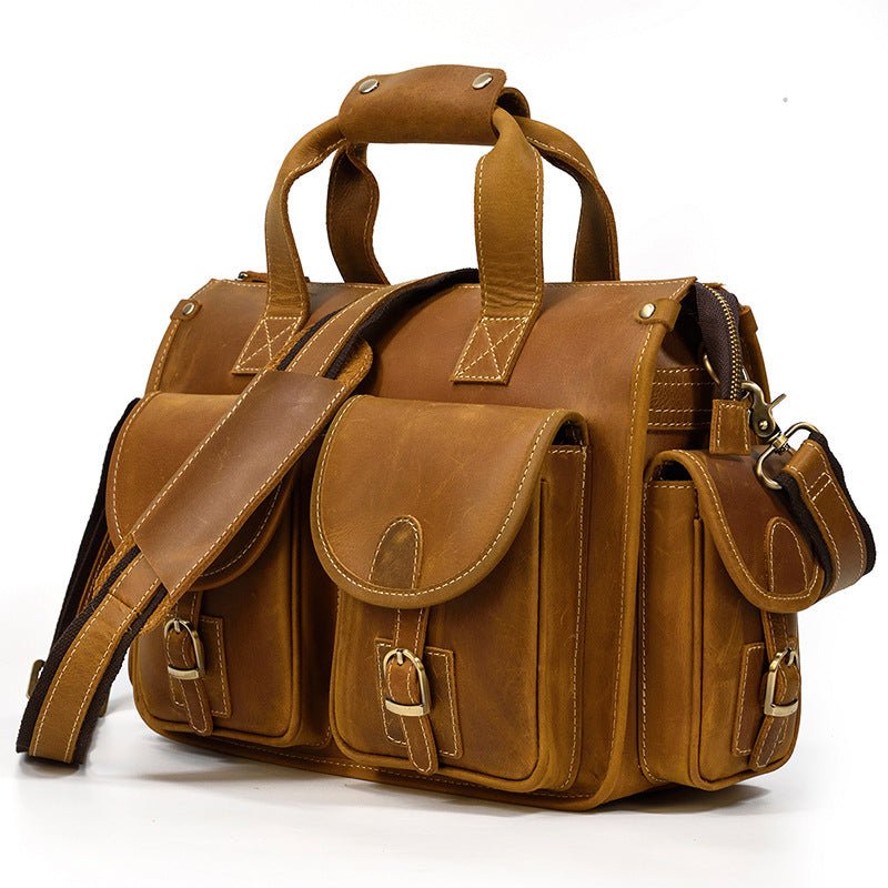 SCATENA Genuine Leather Briefcase - Moxtile