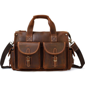 SCATENA Genuine Leather Briefcase - Moxtile