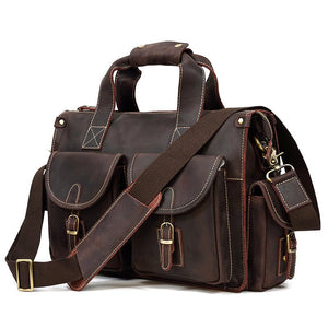 SCATENA Genuine Leather Briefcase - Moxtile