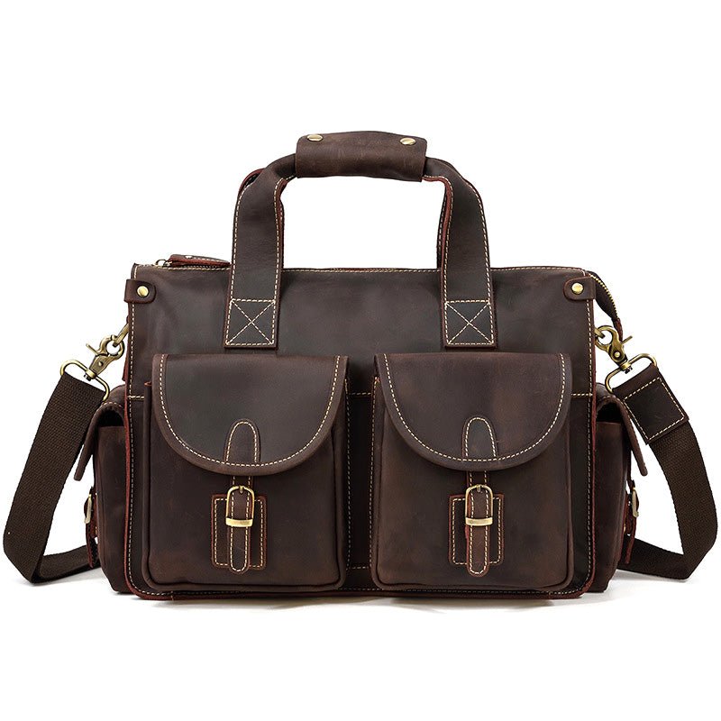 SCATENA Genuine Leather Briefcase - Moxtile