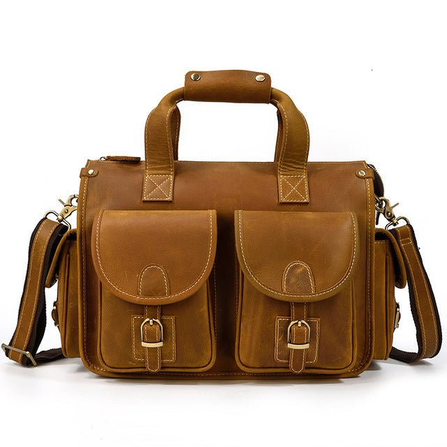 SCATENA Genuine Leather Briefcase - Moxtile