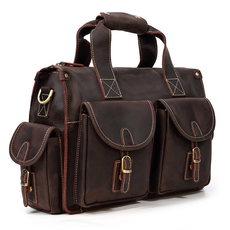 SCATENA Genuine Leather Briefcase - Moxtile