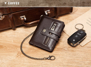 TAMPESTA Daily Anti Theft Genuine Leather Men Wallet - Moxtile