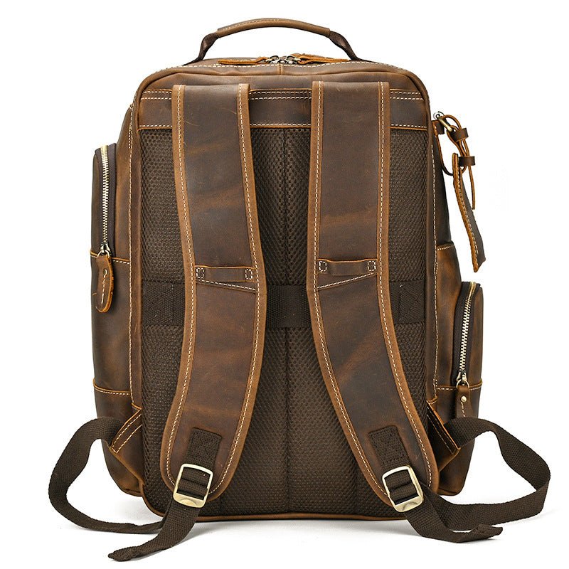 VITALI Large Casual Genuine Leather Backpack - Moxtile