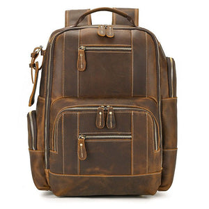 VITALI Large Casual Genuine Leather Backpack - Moxtile