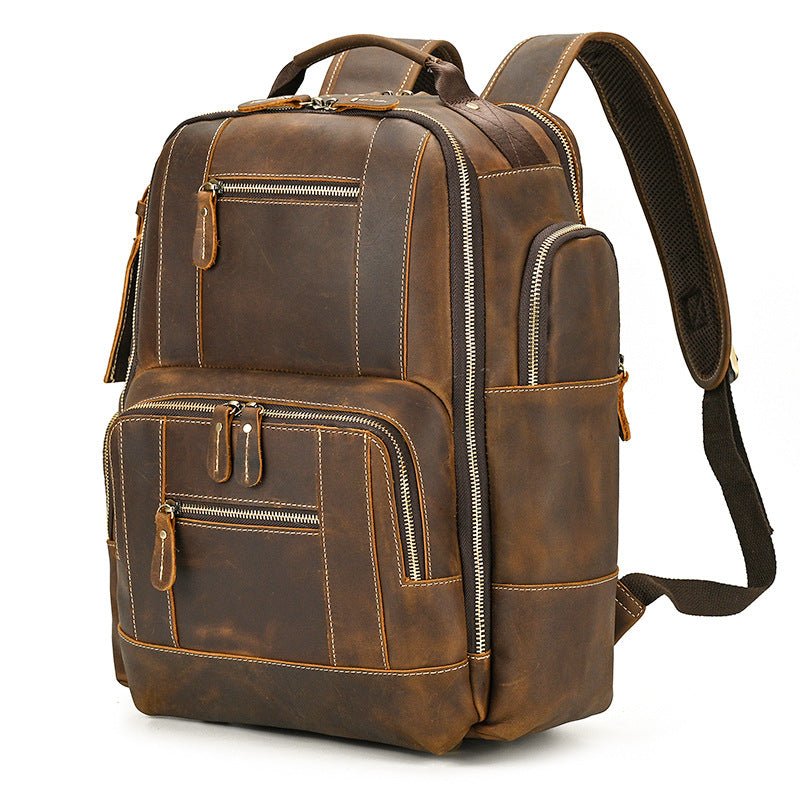 VITALI Large Casual Genuine Leather Backpack - Moxtile