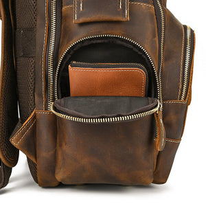 VITALI Large Casual Genuine Leather Backpack - Moxtile