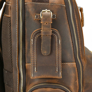 VITALI Large Casual Genuine Leather Backpack - Moxtile