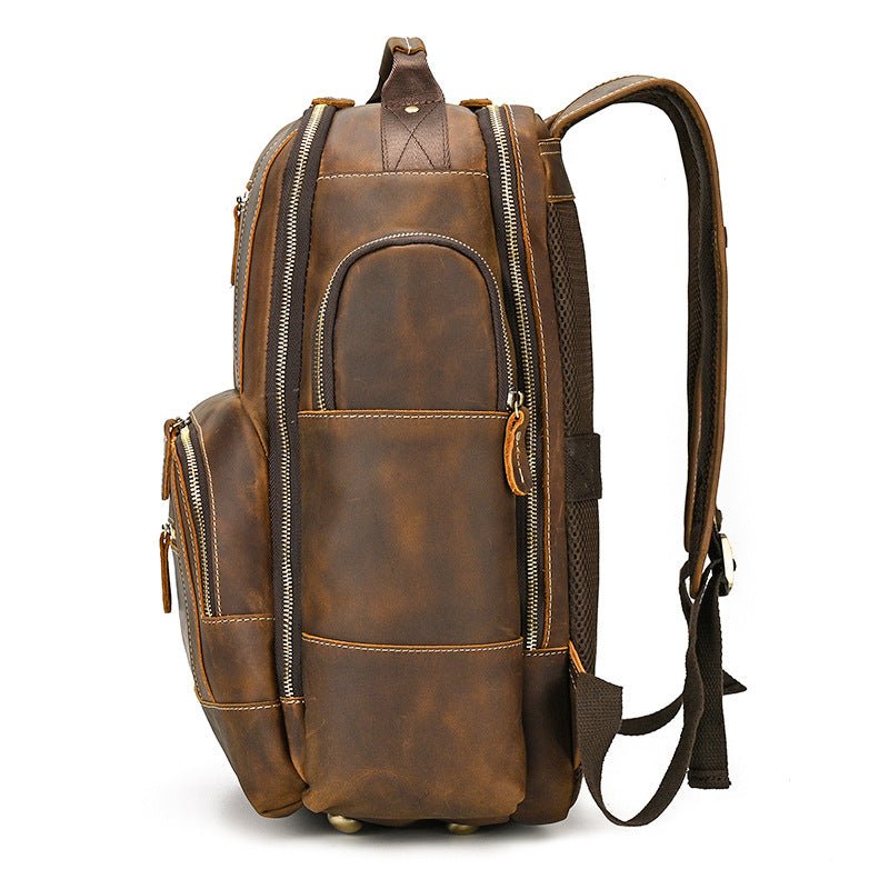 VITALI Large Casual Genuine Leather Backpack - Moxtile